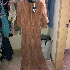 Maxi dress with romper underneath